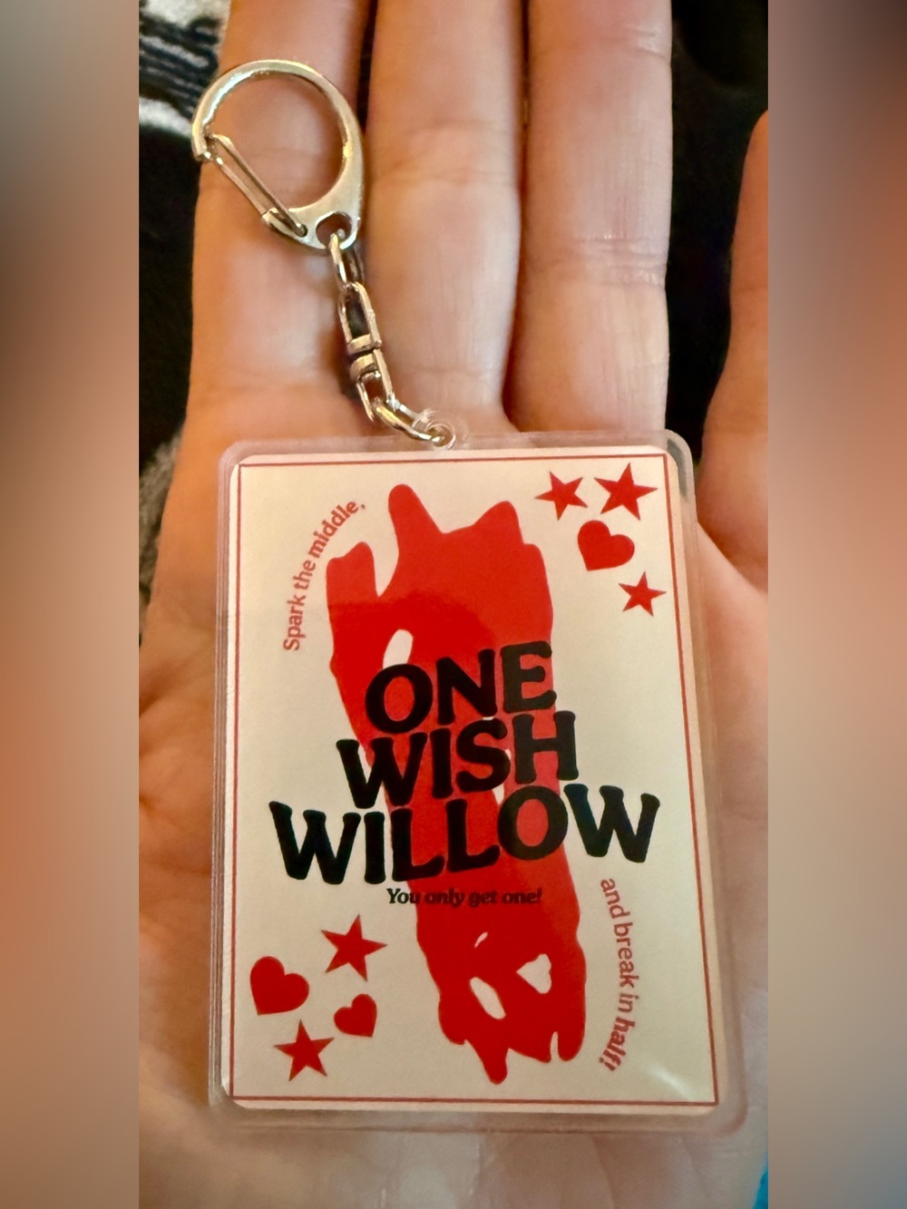 New OBSESSION Movie Keychain One Wish Willow “You only get one” Horror Goth
